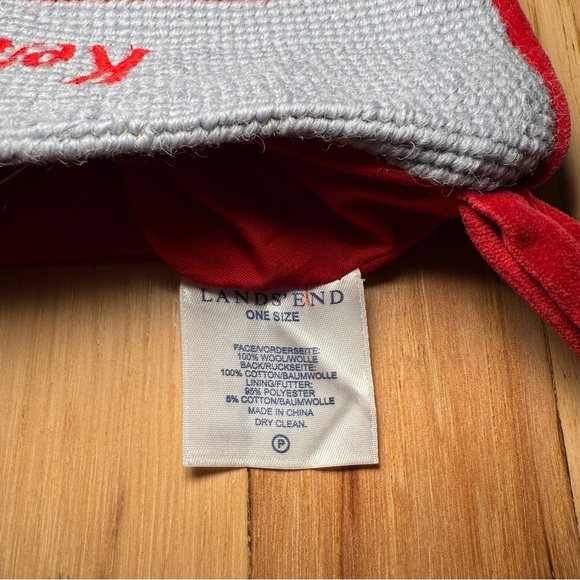 Lands’ End Wool Needlepoint Christmas Stocking Ice Skating ‘Kerry’ - Picture 4 of 4